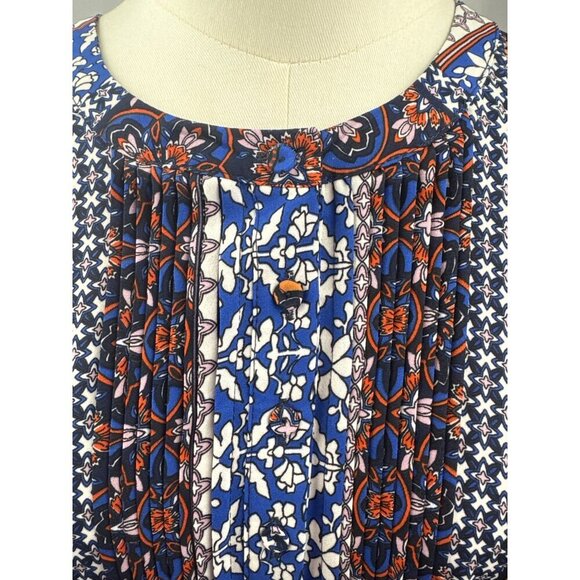 Daniel Rainn Womens Boho Patterned Blouse SP Multicolor Lightweight - Picture 3 of 6